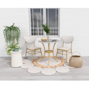 Natural 2 Seater Outdoor Bistro Set