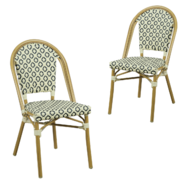 Outdoor Dining Chair Set-Brown