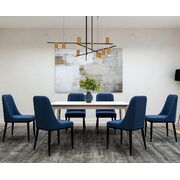 Navy 7 Piece Dining Set Table and Chairs