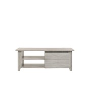 Coffee Table With Open Drawer In White Oak