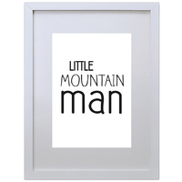 Little Mountain Man (210 x 297mm, White Frame)