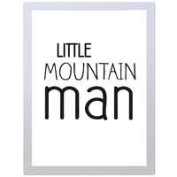 Little Mountain Man (297 x 420mm, White Frame)