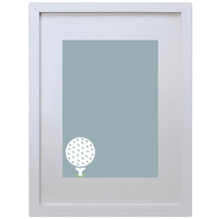 Golf Ball (210 x 297mm, White Frame)