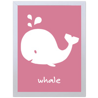 Whale (Pink, 297 x 420mm, No Frame)