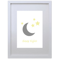 Sleep Tight (White, 210 x 297mm, White Frame)