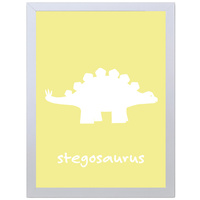 Stegosaurus (Yellow, 297 x 420mm, No Frame)