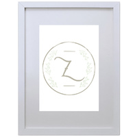 Letter Z Initial (210 x 297mm, White Frame)