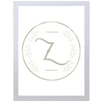 Letter Z Initial (297 x 420mm, White Frame)