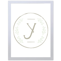 Letter Y Initial (297 x 420mm, White Frame)