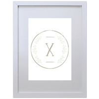 Letter X Initial (210 x 297mm, White Frame)