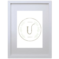 Letter U Initial (210 x 297mm, White Frame)