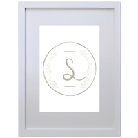 Letter S Initial (210 x 297mm, White Frame)