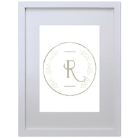 Letter R Initial (210 x 297mm, White Frame)