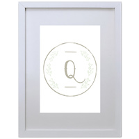 Letter Q Initial (210 x 297mm, White Frame)