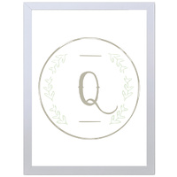 Letter Q Initial (297 x 420mm, White Frame)