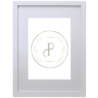 Letter P Initial (210 x 297mm, White Frame)