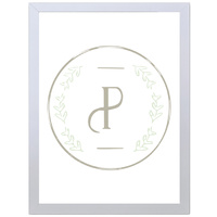 Letter P Initial (297 x 420mm, White Frame)