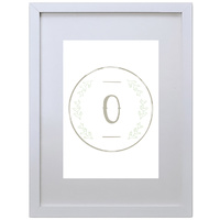 Letter O Initial (210 x 297mm, White Frame)