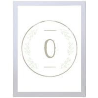 Letter O Initial (297 x 420mm, White Frame)