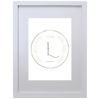 Letter L Initial (210 x 297mm, White Frame)