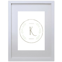 Letter K Initial (210 x 297mm, White Frame)