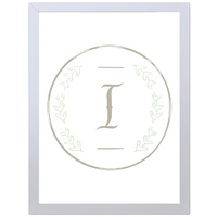 Letter I Initial (297 x 420mm, White Frame)