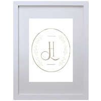 Letter H Initial (210 x 297mm, White Frame)