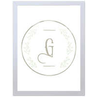 Letter G Initial (297 x 420mm, White Frame)