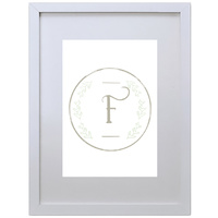 Letter F Initial (210 x 297mm, White Frame)