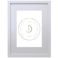 Letter D Initial (210 x 297mm, White Frame)