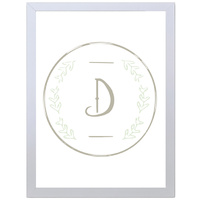 Letter D Initial (297 x 420mm, White Frame)