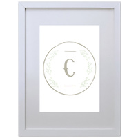 Letter C Initial (210 x 297mm, White Frame)