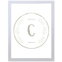 Letter C Initial (297 x 420mm, White Frame)