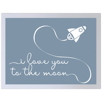 I Love You To The Moon (297 x 420mm, White Frame)