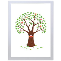 Simple Tree (297 x 420mm, White Frame)