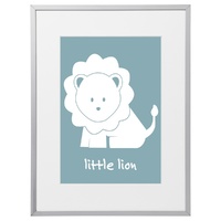 Little Lion  (210 x 297mm, White Frame)