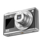 Black 4K Digital Camera - 10X Zoom, Dual-Screen Vlogging