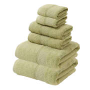 Green Luxury Cotton Towel Set - Soft & Absorbent (6-Piece)