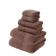 Brown Luxury Cotton Towel Set - Soft & Absorbent (6-Piece)