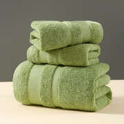 Luxury 3-Piece 100% Cotton Towel Set - Green