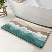 Super Absorbent Non-Slip Bath Mat - Peaceful Beach 40x60CM