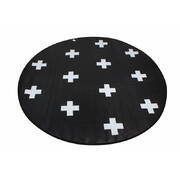 Outdoor Pp Mat Weatherproof Crosses Round Dia. 200cm