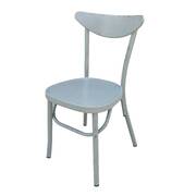 Aluminium Moon Back Chair Retro Grey Set of 2