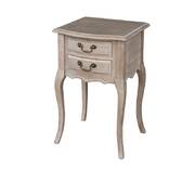 Wash White Louis XV Bedside Table