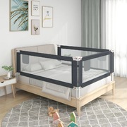 Dark Grey Toddler Safety Bed Rail Protect Your Child with Stylish Fabric Design