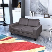 Sofa 2-Seater Fabric Dark Grey