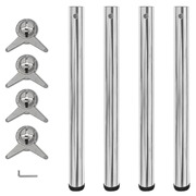 Adjustable Table Legs 4 pcs Chrome 710 mm