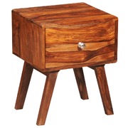 Nightstand with 1 Drawer 55 cm Solid Sheesham Wood