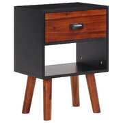 Solid Acacia Wood Bedside Cabinet 