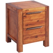 Bedside Cabinet Solid Acacia Wood Brown 